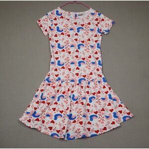 Dot Dot Smile Little‎ Girls Flapper Dress - Pink Love Birds - Size 5/6
